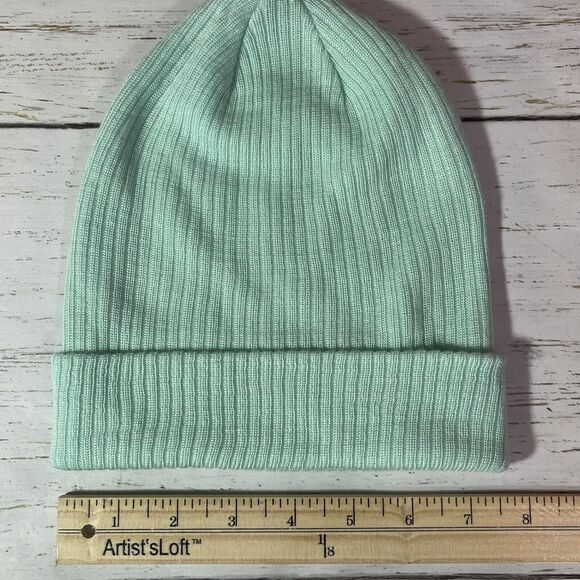 Rue 21 Ribbed Beanie Womens OS Mint Green Hat Ribbed - Picture 6 of 8